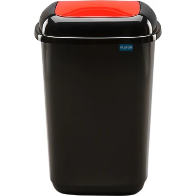 Afbeelding van Plafor Quatro Prullenbak, afvalbak afvalscheiding, recycling, keuken 45L, Rood