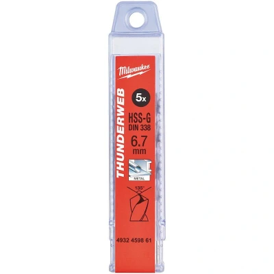 Afbeelding van MILWAUKEE 4932459861 THUNDERWEB metaalboor DIN 338 TW 6,7x101mm (5 st.)