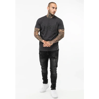 Afbeelding van Tapout Normale Passform Lifestyle Tshirt print, Heren, Maat: XXL, Anthracite black