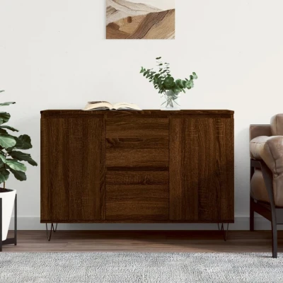 Afbeelding van Dressoir 104x35x70 cm bewerkt hout bruin eikenkleur