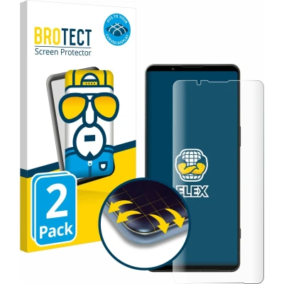 Afbeelding van BROTECT Screenprotector voor Sony Xperia 1 VI Folie Beschermfolie transparant volledig dekking (2 Stuks)