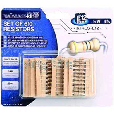 Image de E 12 SERIES RESISTOR SET 610 PCS 10E TO 1M