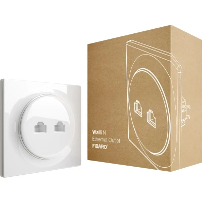 Afbeelding van FIBARO Walli N Ethernet outlet Wit Klassiek basiselement