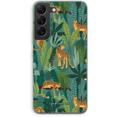 Afbeelding van Case Company® hoesje geschikt voor Samsung Galaxy S22 Luipaard 2 Soft Cover Telefoonhoesje Bescherming aan alle Kanten en Schermrand