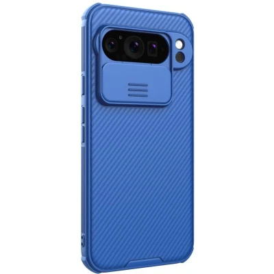 Afbeelding van Nillkin CamShield Hoesje Geschikt voor Google Pixel 9 Pro Back Cover met Camera Slider Extra Bescherming Blauw