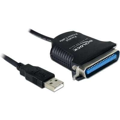 Afbeelding van Delock USB naar Centronics Kabel Zwart tot 1 meter