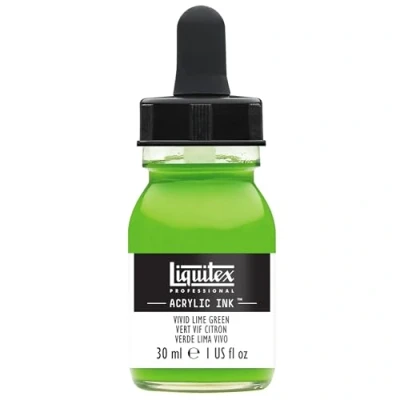 Image de Liquitex 4260740 peinture acrylique professionnelle liquide Encre, 30 ml, aérographe hautement pigmentée, vert citron vif