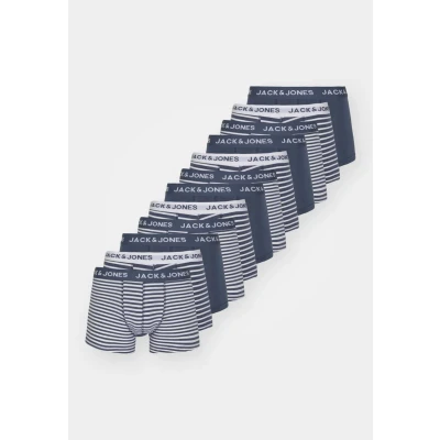 Afbeelding van Jack &amp; Jones Jacstripes Trunks 12 PACK Onderbroeken, Heren, Maat: Small, Vintage indigo