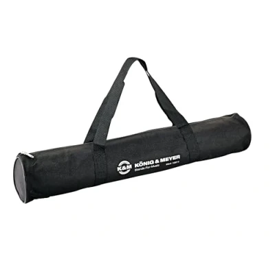 Afbeelding van K&amp;M 10811 zwarte draagtas scheurbestendig en waterdicht nylonweefsel optimaal voor de muziekstandaard 10810
