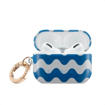 Afbeelding van Selencia Vivid Case Hoesje geschikt voor AirPods Pro 2 / (2022) Wave Vibes Classic Blue