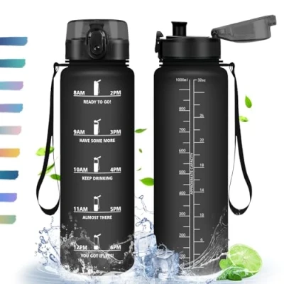 Afbeelding van HoneyHolly Waterfles voor sport, fitness, yoga, school, kantoor, 500 ml/1 l/1,5 l