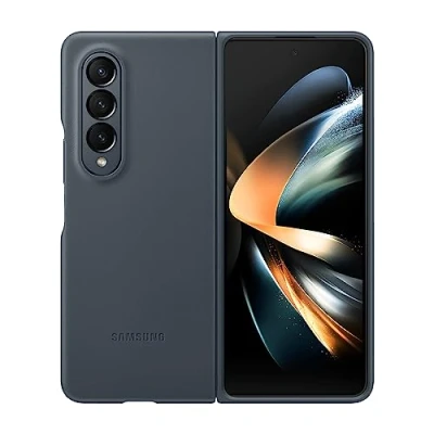 Image de Coque en cuir pour Samsung Galaxy Z Fold 4 Gris anthracite