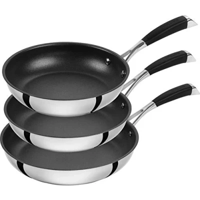 Afbeelding van Zwilling Cornelia Poletto Pannenset, 18/10 Roestvrij Staal, Set van 3 (20 cm + 24 28 cm), Voor Alle Warmtebronnen (Incl. Inductie)