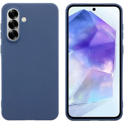 Afbeelding van imoshion Hoesje Geschikt voor Samsung Galaxy A36 Siliconen Brushed Backcover Donkerblauw