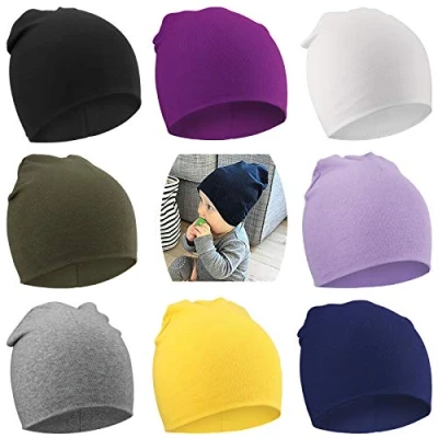 Afbeelding van DRESHOW Babymuts voor pasgeborenen, peuters, zacht, schattig, gebreid, baby&#039;s, jongens, kinderen, mutsen, Set van 8 stuks 20 EU