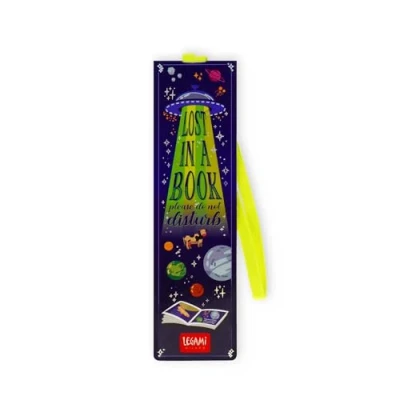 Afbeelding van Legami Bladwijzer met elastiek, FSC gecertificeerd papier, Space, houdt Sengo en boek gesloten, 4,7 x 17,5 cm