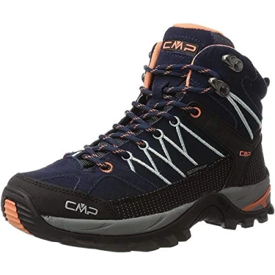 Afbeelding van CMP Rigel Mid WMN Trekking Shoe WP, dames loopschoenen, B Blue Giada Peach, 44 EU, Blauw Peach 92ad