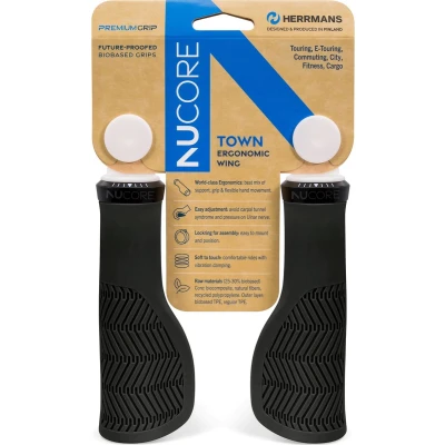Afbeelding van Herrmans handvatten Nucore Grip town wave 130mm zwart