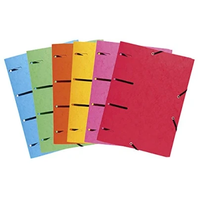 Image de Chemiseà élastiques 3 rabats perforées punchy 375g/m2 A4