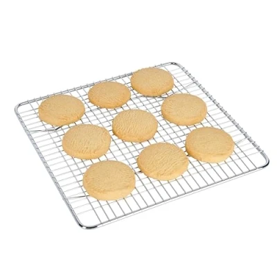 Image de kitchencraft grille de refroidissement carré pour gâteaux chromé 25 cm