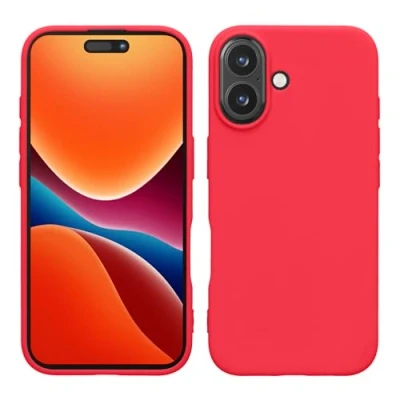 Afbeelding van kwmobile telefoonhoesje geschikt voor Apple iPhone 16 Hoesje smartphone Back cover in neon roze