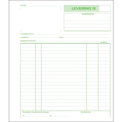 Afbeelding van Exacompta Leveringen, Ft 21 X 18 Cm, Dupli (50 2 Vel), Nederlandstalig Bedrijfsformulieren