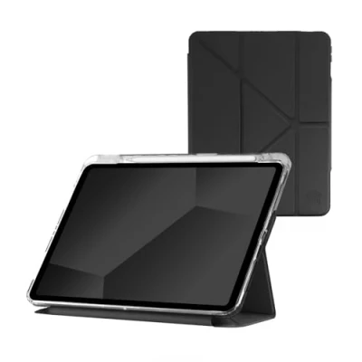 Afbeelding van STM Goods OPP Origami slanke beschermhoes met innovatieve magnetische standaard, compatibel Apple iPad Air 11 inch (M2 2024), zwart