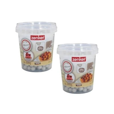 Afbeelding van Set van 2 emmers bakballen voor zanddeeg, pot 600 gram Zenker Smart Pastry