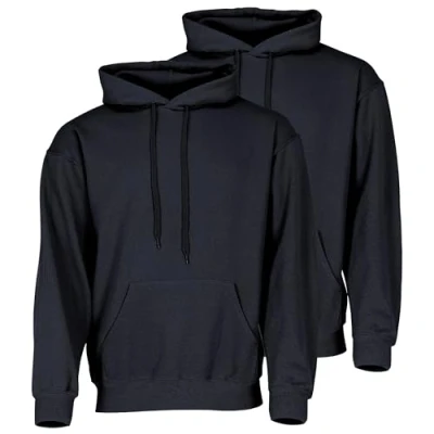 Afbeelding van Fruit of the Loom Classic herenhoodies 2 pack + Myshirt gymtas, Deep Navy