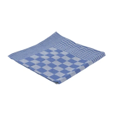 Afbeelding van Theedoek blauw geblokt 65 x cm 6 stuks