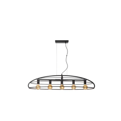 Afbeelding van Lucide DIKRA Hanglamp 5xE27 Zwart