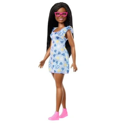 Afbeelding van Barbie Fashionistas Hartjesjurk Barbiepop met Syndroom van Down
