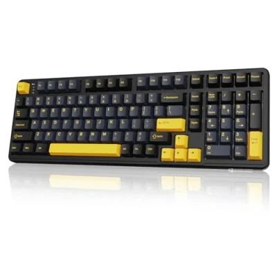 Afbeelding van ATTACK SHARK X98 Mechanisch Gaming Toetsenbord, Bedrad/Draadloos, 102 Toetsen met Nummer, BT 5.0/2.4G/USB C Tri Mode, Gasket Switch Lineaire Hot Swap, RGB achtergrondverlichting, Batterij 4000 mAh