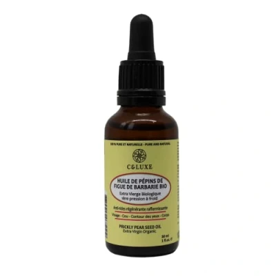 Afbeelding van Biologische cactusvijgenzaadolie, 100% pure extra vierge biologisch, eerste koude persing, gezichtsolie, anti rimpel (30 ml)
