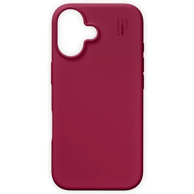 Afbeelding van iDeal of Sweden Hoesje Geschikt voor iPhone 16 Silicone Case donkerrood