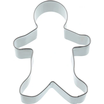 Afbeelding van Kitchencraft Uitsteekvorm Peperkoekman 10 Cm Rvs Zilver