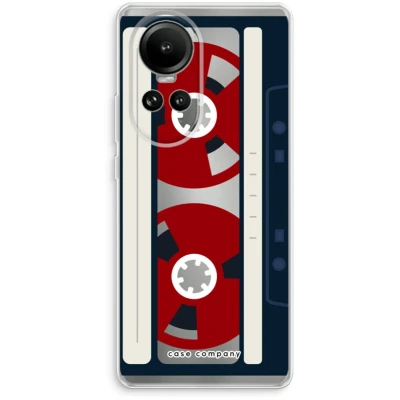Afbeelding van Case Company® hoesje geschikt voor Oppo Reno 10 Here&#039;s your tape Soft Cover Telefoonhoesje Bescherming aan alle Kanten en Schermrand