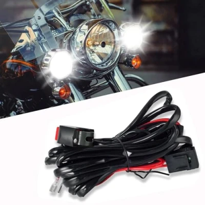 Afbeelding van WinPower Motorfiets Universele LED Kabelboom Schakelrelais Set met 2 Aansluitingen Rijlichten Hulpwerklampen, 1 Stuk