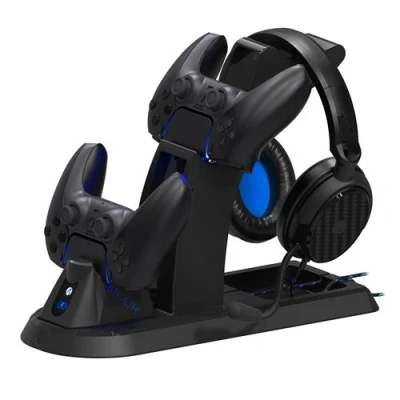 Afbeelding van STEALTH Ultimate Gaming Station pour PS5 avec casque et support de manette assortis câble recharge USB C tressé 2 m chargement