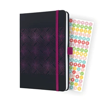 Afbeelding van Sigel agenda 2024 Jolie Impress A5 hardcover 7 dagen / 2 pagina&#039;s sparking black SI J4213