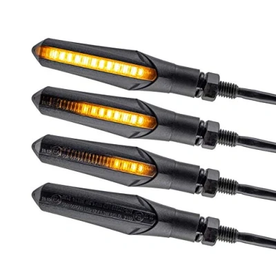 Afbeelding van E Mark LED motorfiets knipperlicht looplicht mini richtingaanwijzer universeel sequentieel loopeffect quad ATV scooter looplichtknipperlicht super look en mooi helder watertest IP67