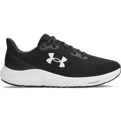 Afbeelding van Under Armour Charged Pursuit 4 Hardloopschoenen voor op de weg, Heren, Maat: 40, Black/white Textiel/ synthetisch
