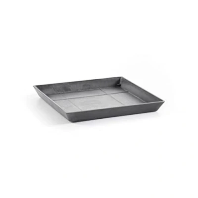 Afbeelding van Ecopots onderschotel vierkant 28 cm grijs