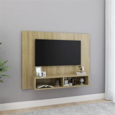 Afbeelding van vidaXL Tv wandmeubel 120x23,5x90 cm bewerkt hout sonoma eikenkleurig