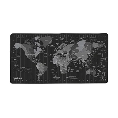 Afbeelding van Natec Time Zone Map Maxi Muismat groot Wereldkaart
