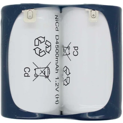 Afbeelding van batterij voor noodlicht NiCd 12V 4500mAh F2x5 Mono met Faston connector vervangt 12 V