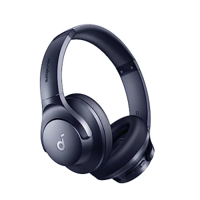 Image de Soundcore Q20i Casque Bluetooth sans fil reducteur de bruit hybride active by Anker, Over Ear, jusqu&#039;à 40 Heures d&#039;autonomie en mode ANC, Hi Res Audio, Basses Profondes,Personnalisation via App