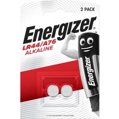 Afbeelding van Knoopcel batterij LR44 Energizer 2 stuks (Alkaline, 1.5 V)