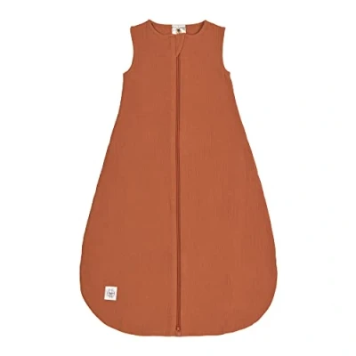 Image de LÄSSIG Sac de couchage d&#039;été pour bébé sans manches Muslin coton certifié GOTS unisexe/Muslin Sleeping Bag rust, taille 74/80 7 12 mois