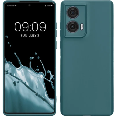 Afbeelding van kwmobile telefoonhoesje geschikt voor Motorola Edge 50 Fusion Hoesje smartphone Precisie camera uitsnede In petrol